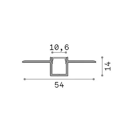 Slot Trimless 200 cm Alluminio Collezione SLOT Ideal Lux