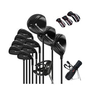 Set completo da golf per destrimani 80 x 68 x 125 cm con borsa leggera spallacci regolabili e coperture in poliestere nero 20_0019162