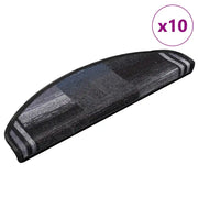 Tappetini per Scale Autoadesivi 10 pz 65x21x4 cm Nero e Grigio 149835