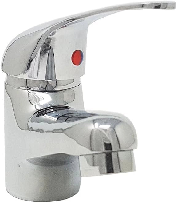 MONOCOMANDO LAVABO Miscelatore Cromo  per Lavabo, Rubinetto Cromato, Design Basic