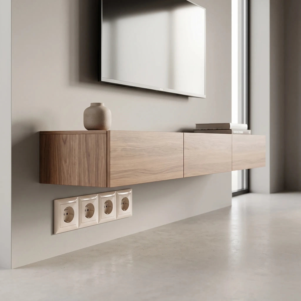 Placca Quadrupla Per Prese Oste Jnh016-4f Beige