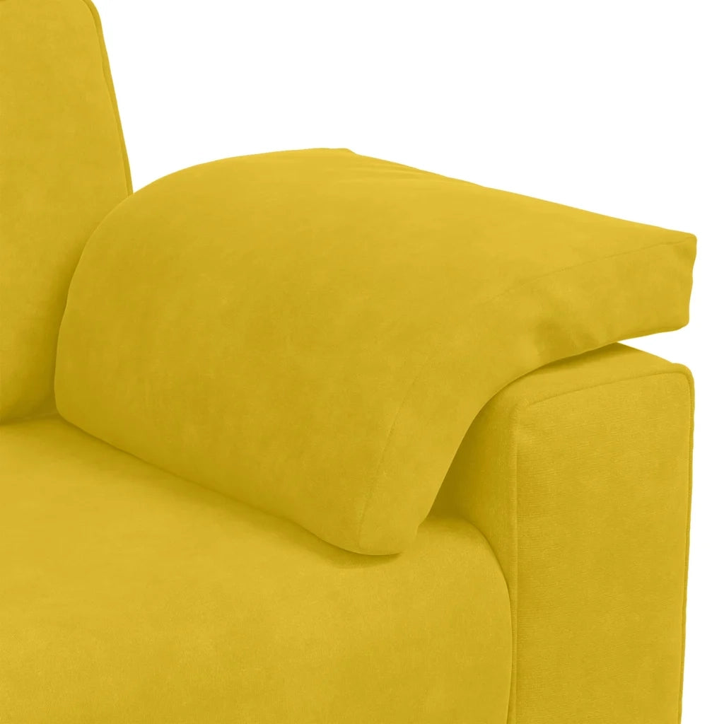 Divano a 3 Posti Giallo 220x77x82 cm in Velluto 4105283