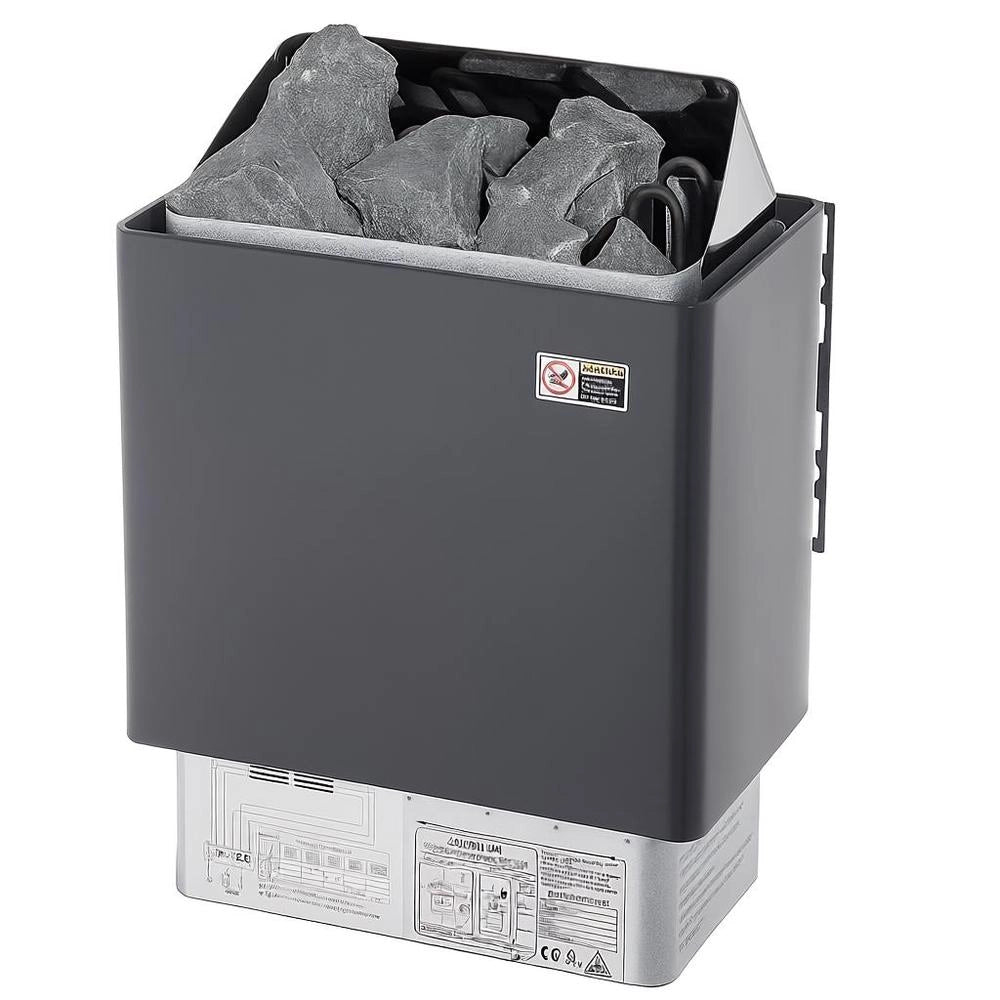 Stufa Sauna Elettrica 8KW Portatile Interno Esterno 400V Timer 3 Ore Regolatore Digitale 8-12m³ Hotel