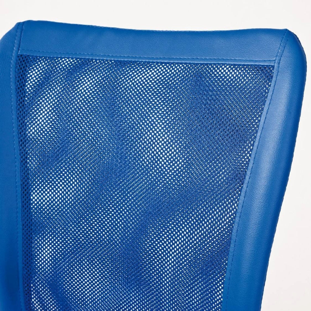 Poltrona da Ufficio Falerna, Sedia con Ruote Regolabile, blu