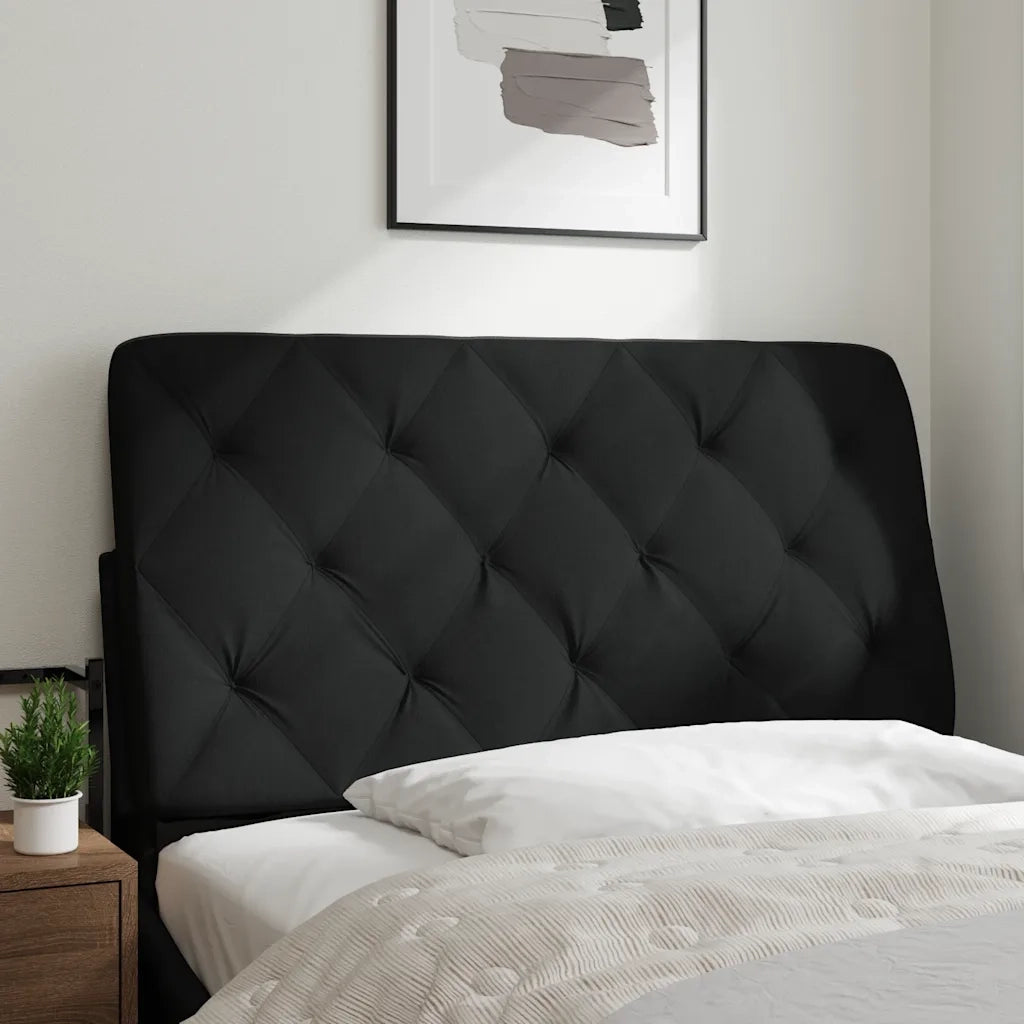 Coussin de tête de lit noir 100 cm tissu