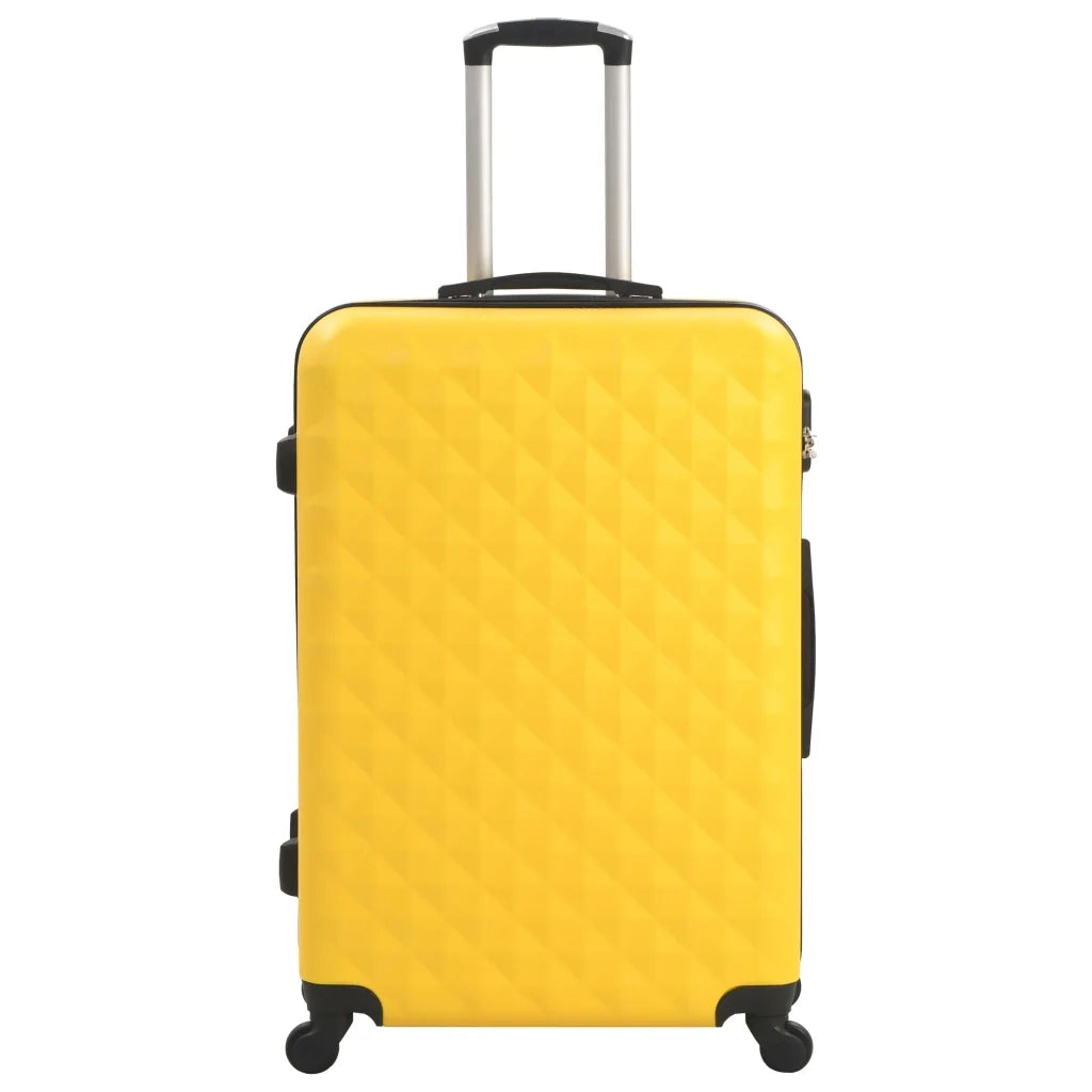 Set Trolley a Custodia Rigida 3 pz Giallo in ABS 91890