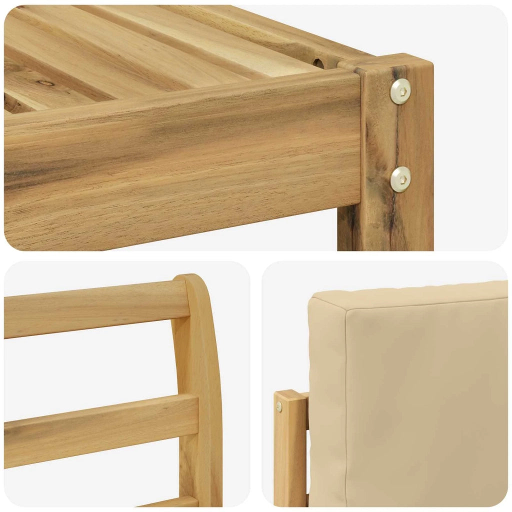 Set di divani da esterno 7 pz Bianco e Beige 3387282