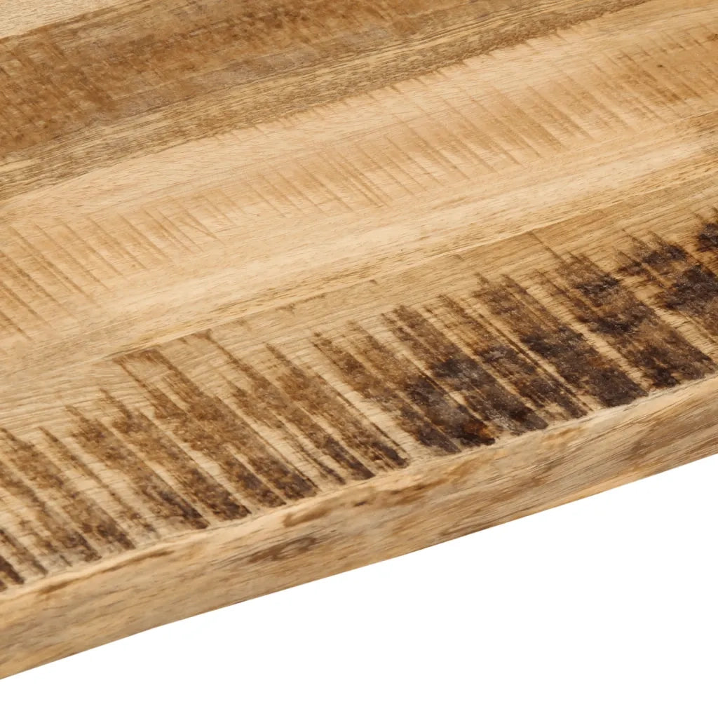Piano Tavolo | Superficie Tavolo | Piano Scrivania Bordi Vivi 120x60x2,5 cm Legno di Mango Grezzo