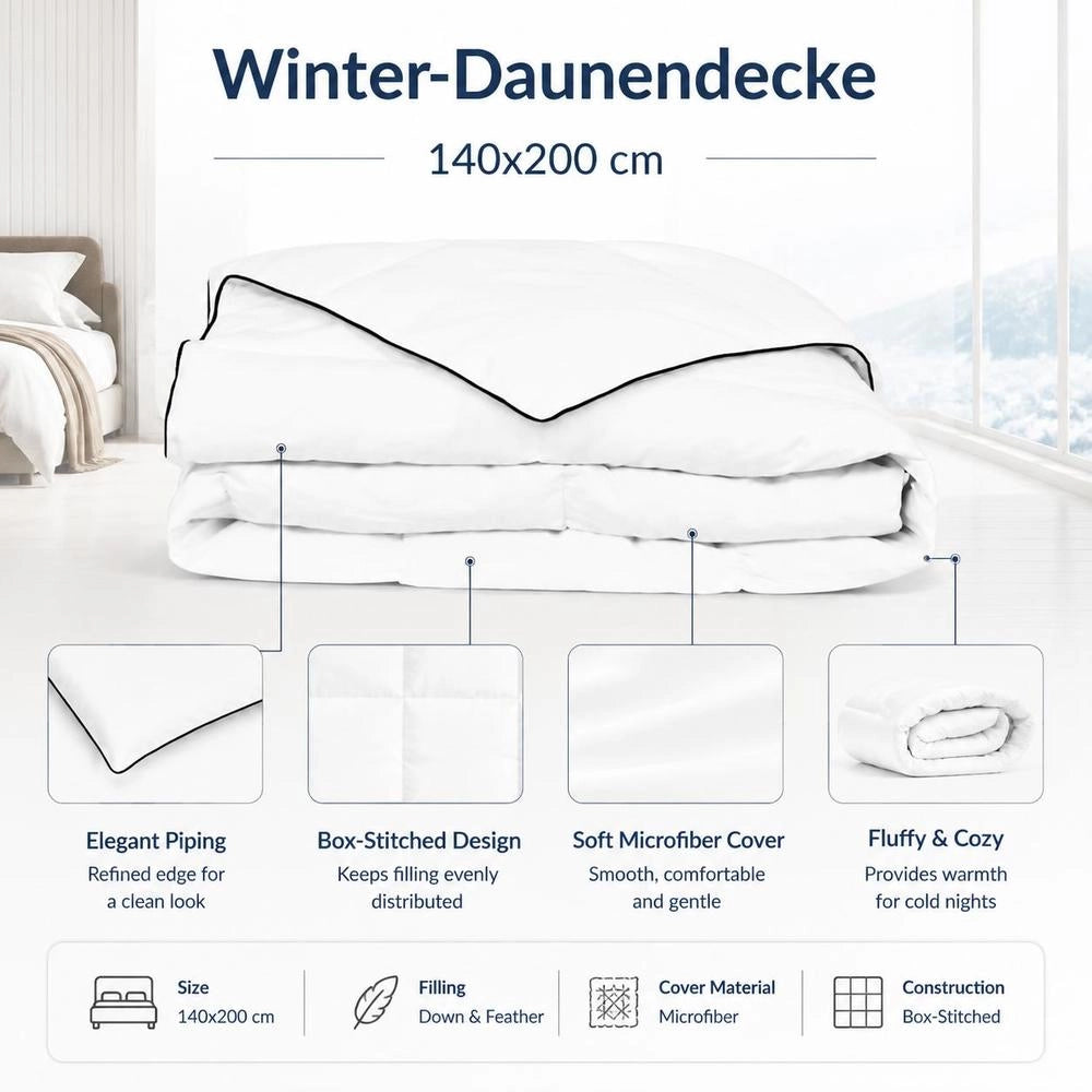 Winter Down Comforter 140x200 Cm