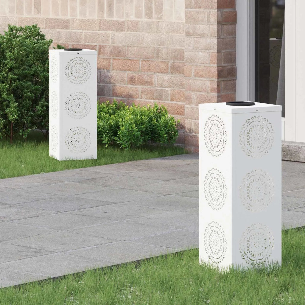 Faro LED solare per sentieri 2 pz Bianco CFW3867509
