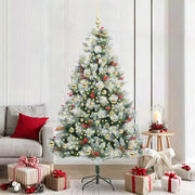 Albero di Natale artificiale Verde e bianco 210 cm 3395192