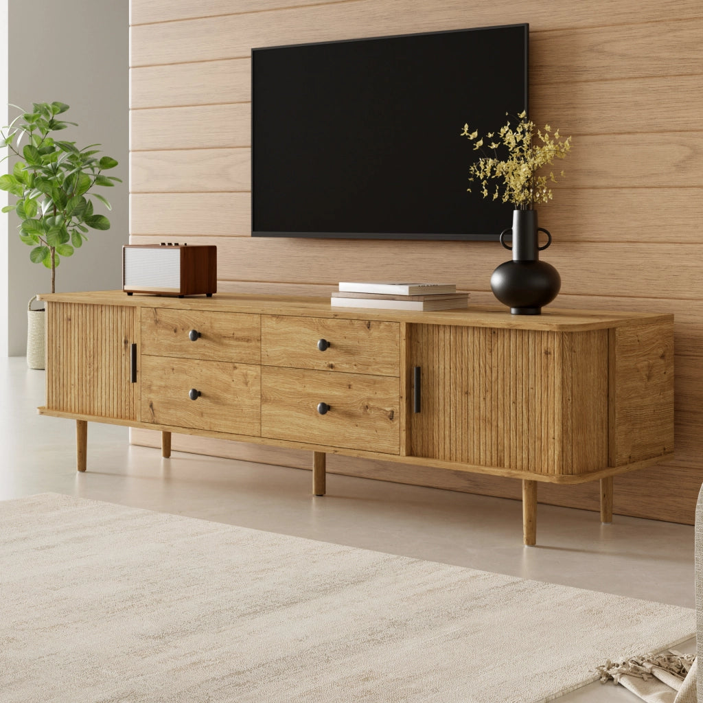 Mobile TV 165 cm in MDF effetto legno
