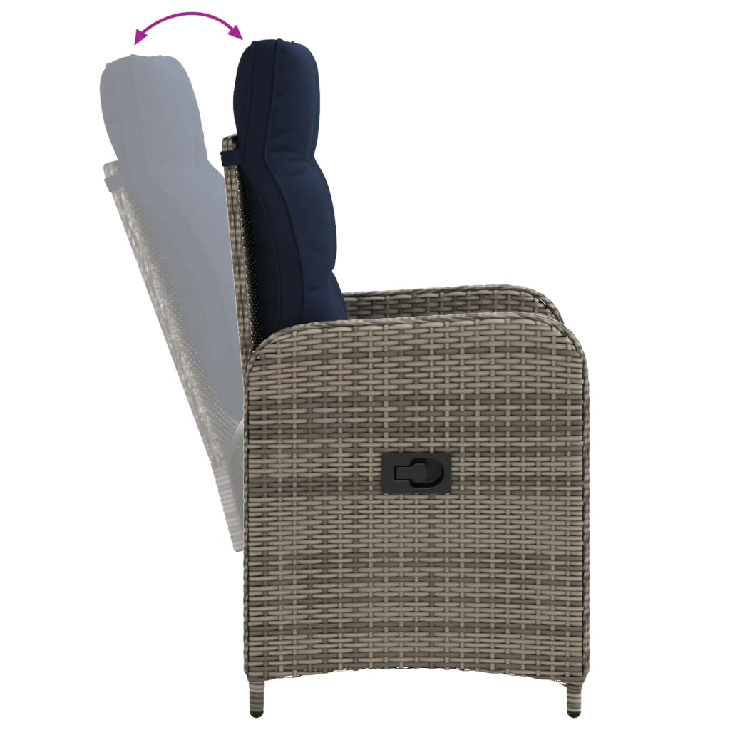 Set da pranzo per esterni 9 pz polyrattan 3422333