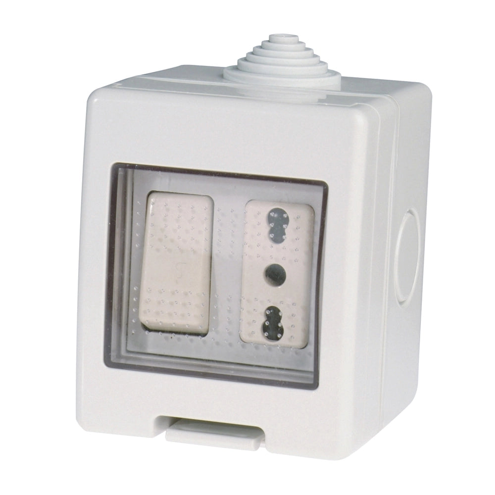 KIT DEVIATORE 10A E PRESA 10/16A IP55
