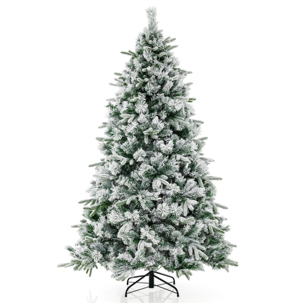 Albero di Natale artificiale da 186cm con 250 luci LED 752 punte di ramo miste, Albero di decorazione per Natale-Alberi di Natale