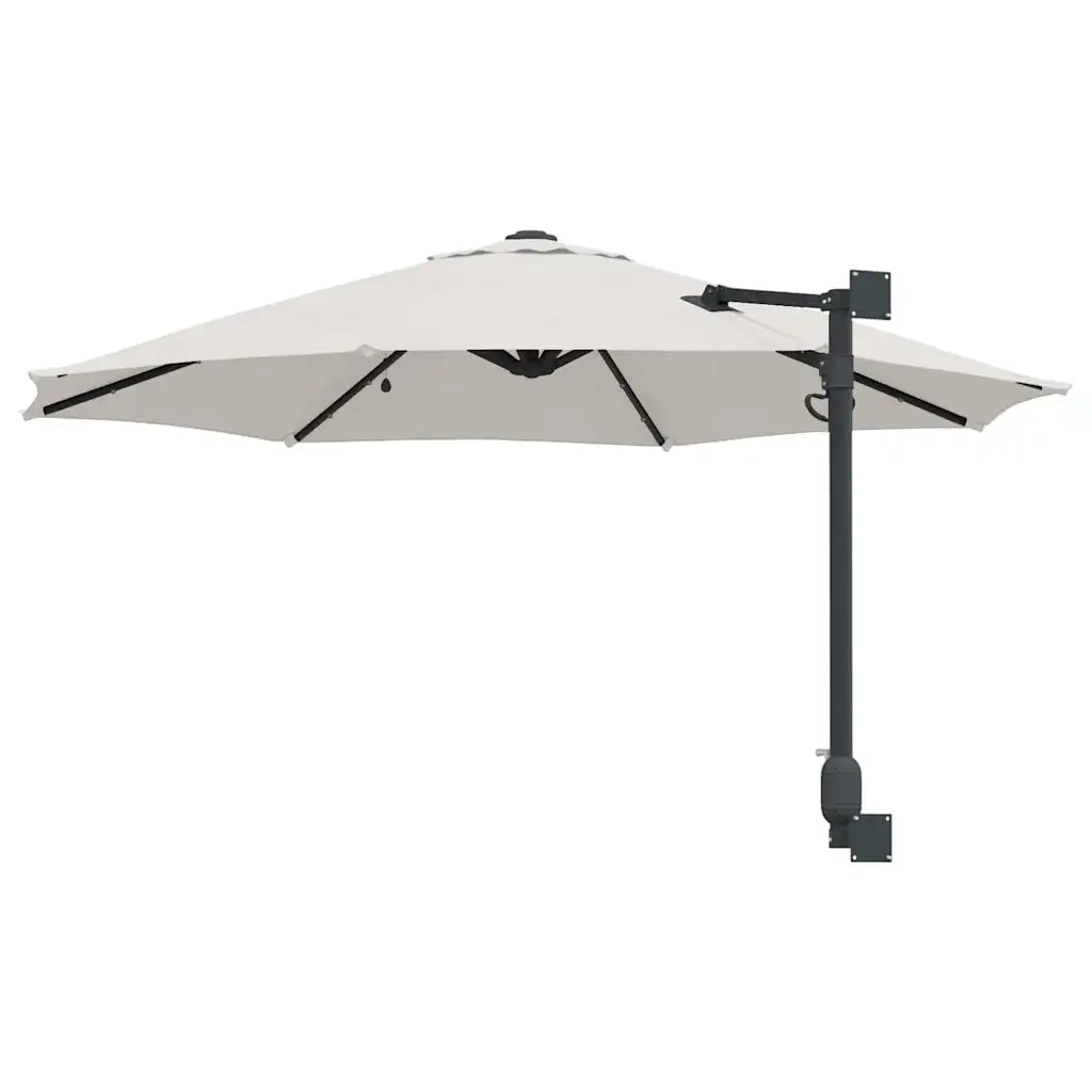 Ombrello da giardino Beige e Nero 248 x 248 x 148 cm