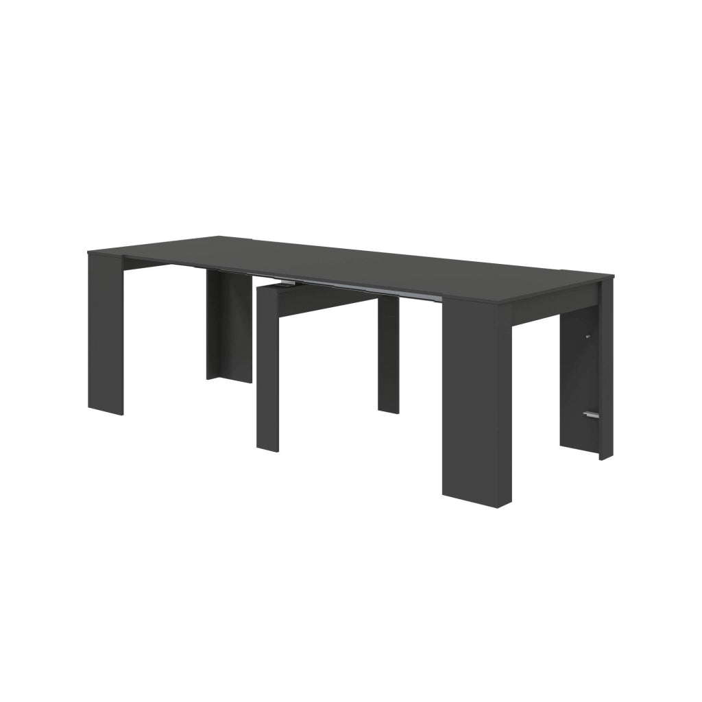 Abicitren, Consolle Allungabile 10 Posti, 90x51x78h cm Nero Antracite