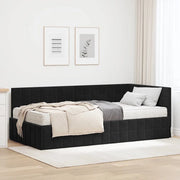 Struttura Letto Angolare con Materasso 2 pcs Nero Velluto 3393943