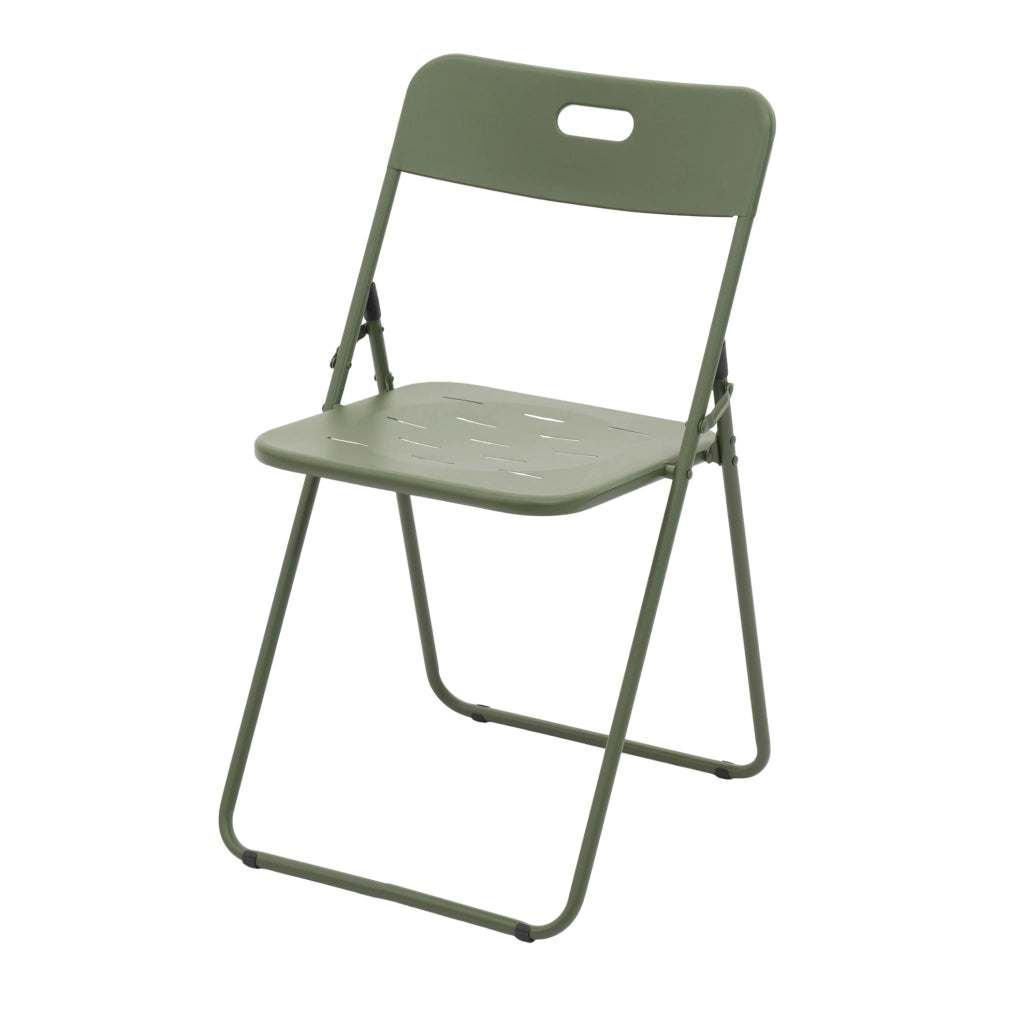 Set bistrot da esterno pieghevole verde con 2 sedie e tavolo