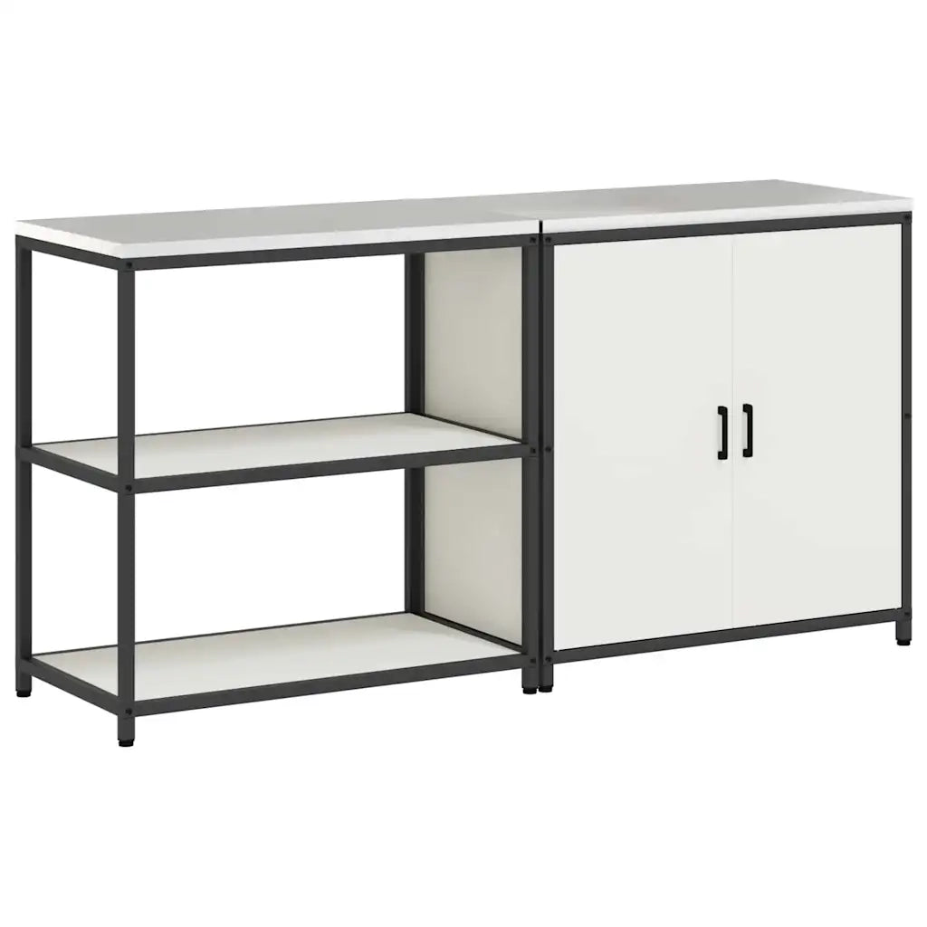 Set di Stoccaggio per Cucina con lo scaffale 2 pcs Bianco