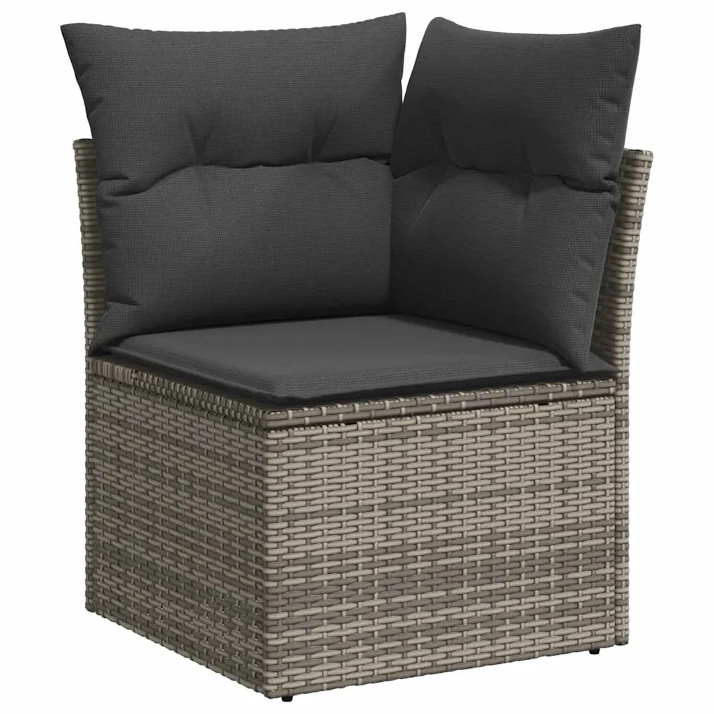 Set Divano da Giardino con cuscino Grigio polyrattan 3360988