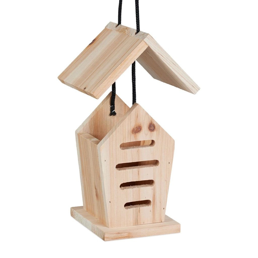 Set di 2 hotel per insetti da appendere per il giardino osservatorio 27 x 15 x 15 cm in legno di abete naturale 13_0015266