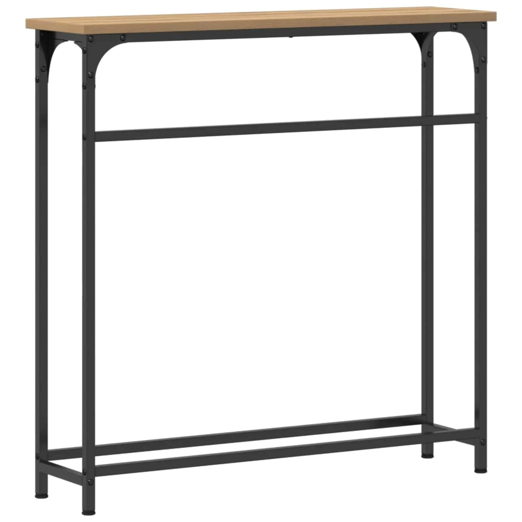 Table console Chêne artisanal 75 x 19,5 x 75 cm