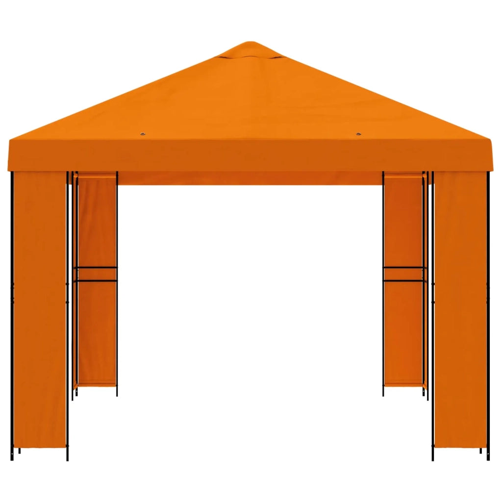 Gazebo 4 × 3 m Arancione Poliestere e Acciaio 190 gsm 900381