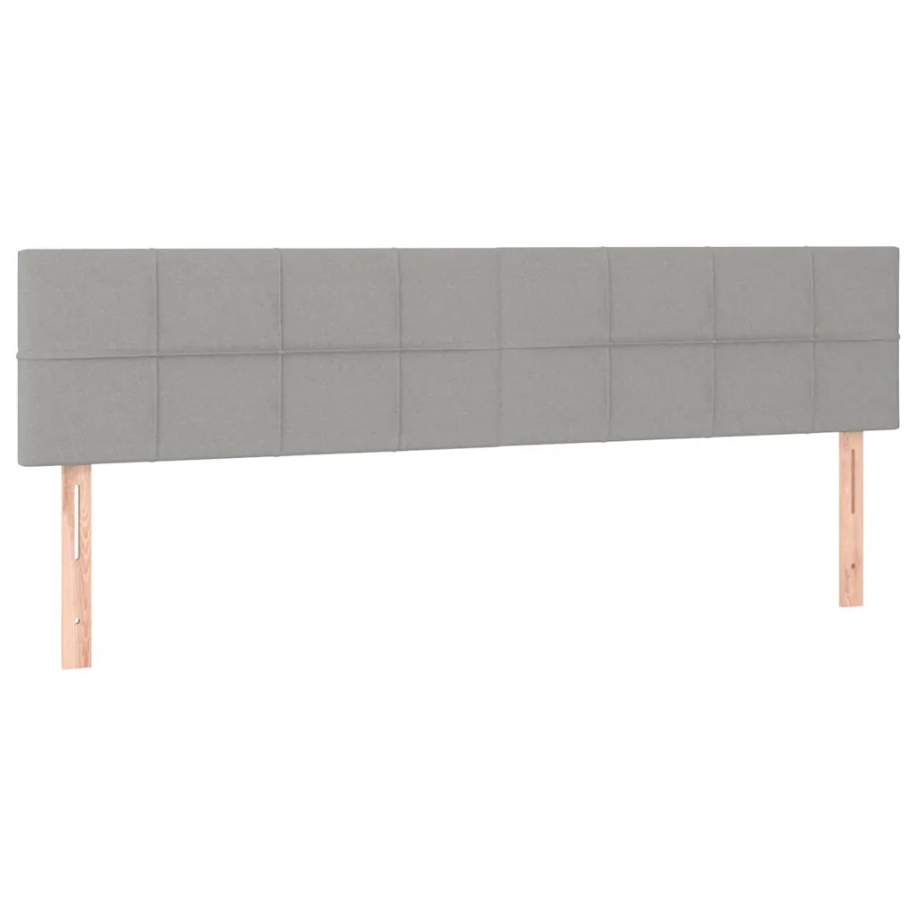 Letto a Molle Materasso e LED Grigio Chiaro 200x200 cm Tessuto 3133181