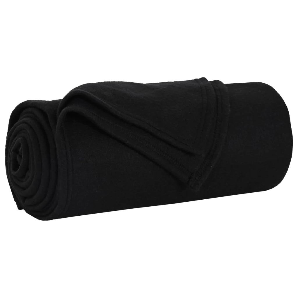 Coperte da Pile 24 pcs Nero 170 x 130 cm Panno
