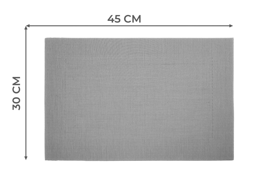 Set Tovagliette Americane Cucina Antiscivolo In Tinta Unita Lavabili - Set 2 - Grigio