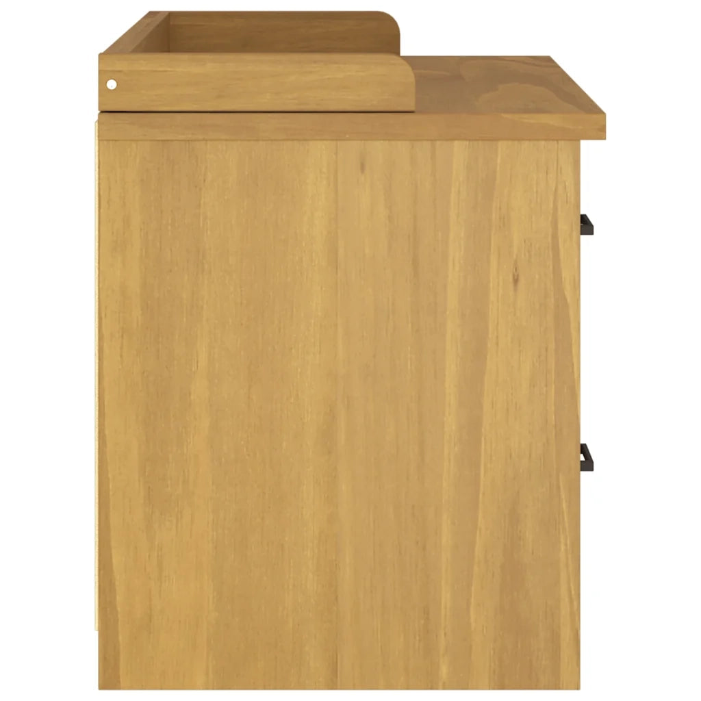Panca da Corridoio-Sgabello-Panca con Contenitore SANDNES 87x40x50 cm Legno Massello di Pino 965791