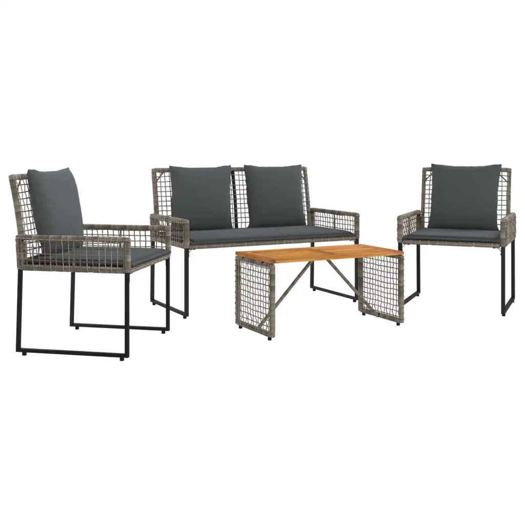 Set di Mobili da esterno | Set Salotto da Giardino con cuscino acciaio
