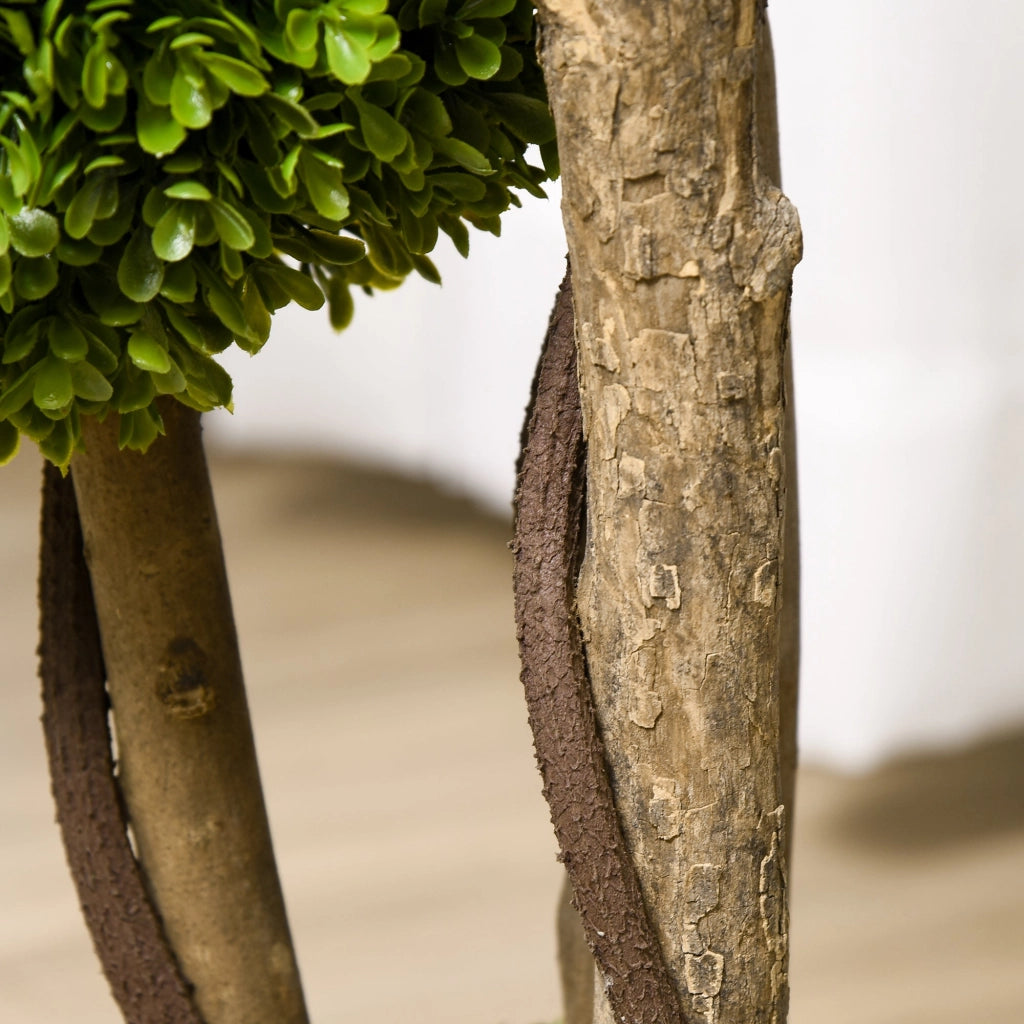 Pianta Artificiale Bosso H90 cm con Vaso Verde