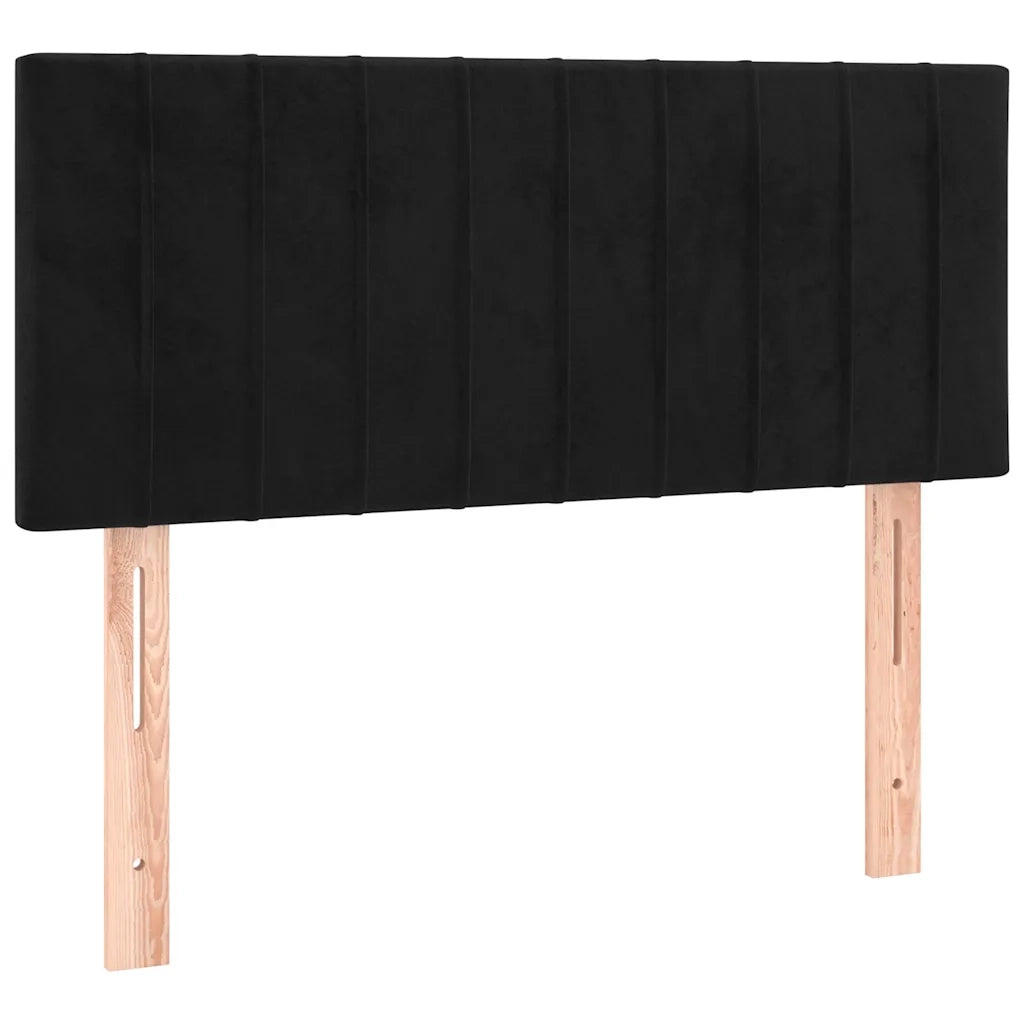 Giroletto a Molle con Materasso Nero 100x200 cm in Velluto 3141409