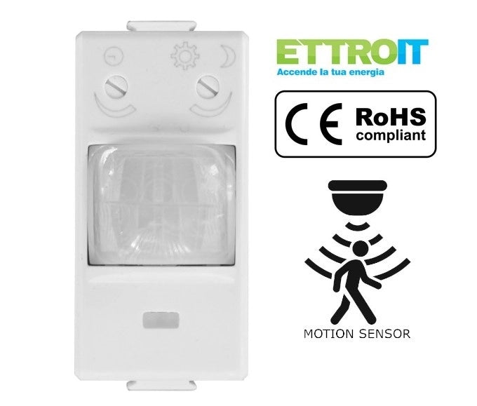 ETTROIT Sensore di Movimento 1 Modulo Bianco Compatibile BTicino Matix MT1800