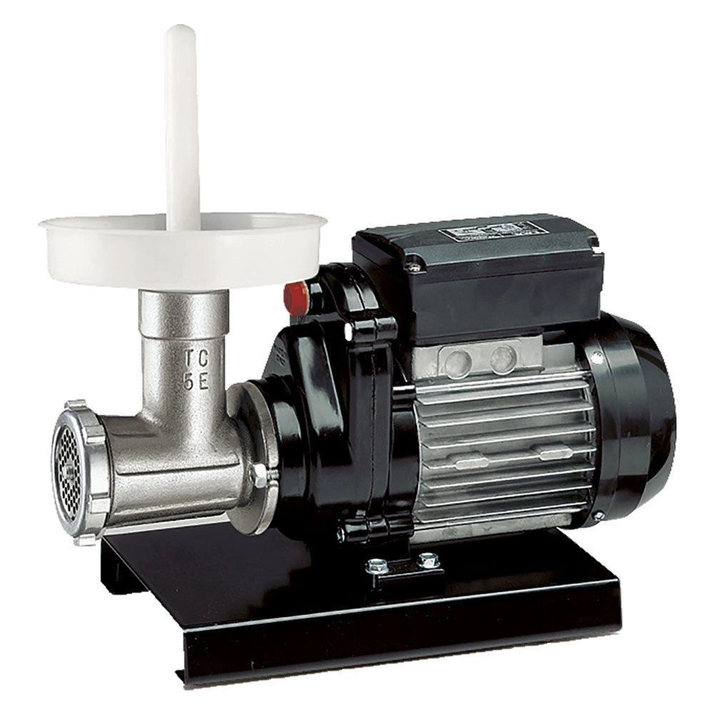 MOTORIDUTTORE CON TRITACARNE 9502 N N.5 - 450W - prod. 30/50 kg/h  - REBER