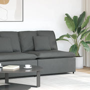 Modulo Centrale Divano Modulare con Cuscini Grigio Scuro 100 cm 4104418