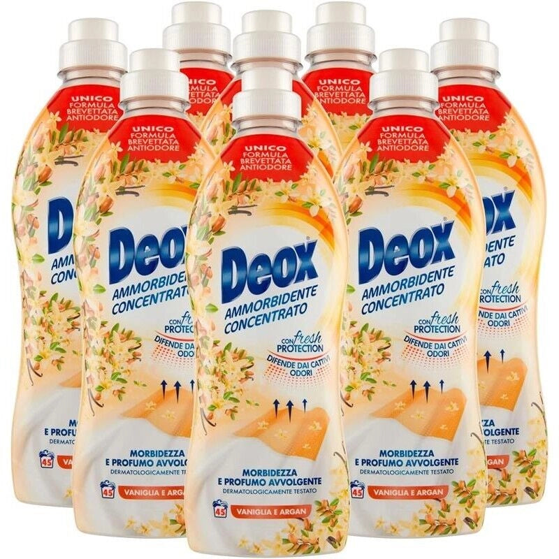 SET 8 DEOX AMMORBIDENTE CONCENTRATO LAVATRICE VANIGLIA E ARGAN 45 LAVAGGI 900 ML
