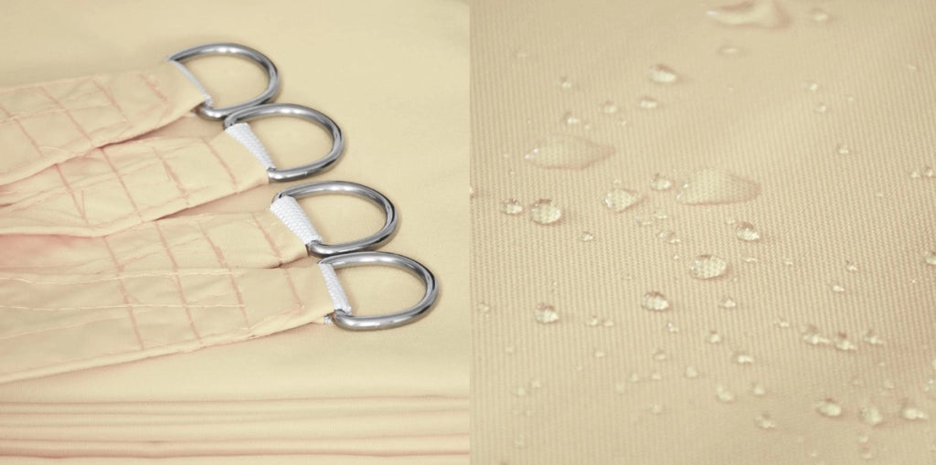 AIO FACTORY Vela ombreggiante impermeabile 3x2m Beige per il relax in giardino