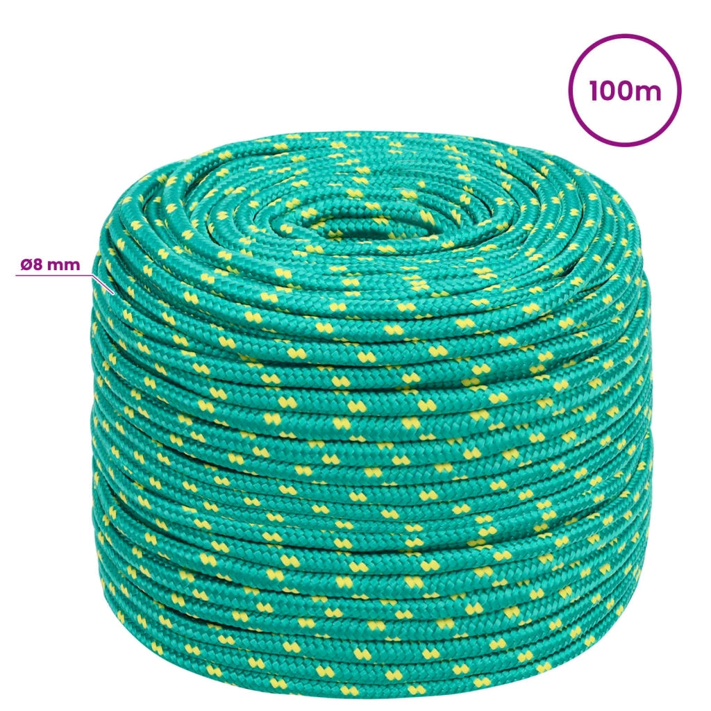 Corda multiuso 8 mm 100 m Verde PP 420 kg Carico massimo 3473042