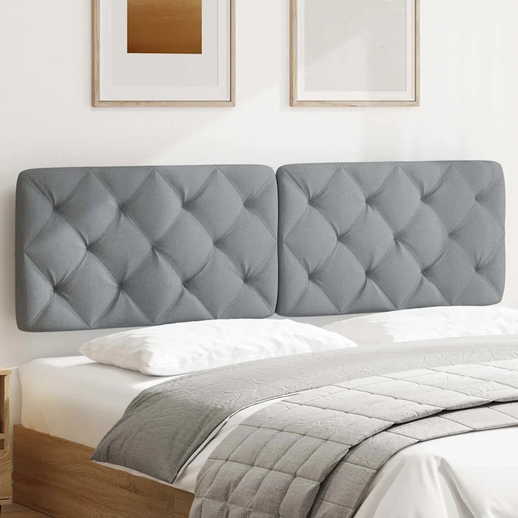 Coussin de tête de lit gris clair 180 cm tissu