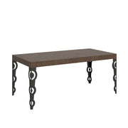 Tavolo Allungabile 200-304x90x77 cm Karamay Noce Telaio Antracite
