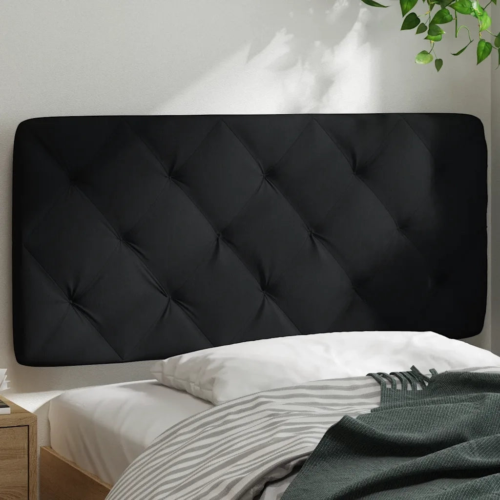Coussin de tête de lit noir 100 cm tissu