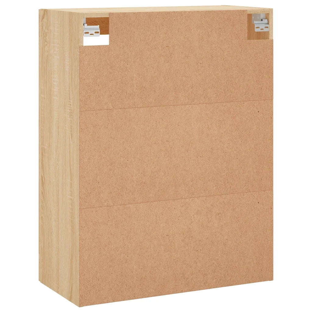 Elegante e pratico pensile da parete 69,5 x 34 x 90 cm design contemporaneo legno composito rovere Sonoma 02_0048619