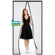 Zanzariera Magnetica 120x210cm Nero Rigata per Porta Tenda Anti Zanzare Insetti
