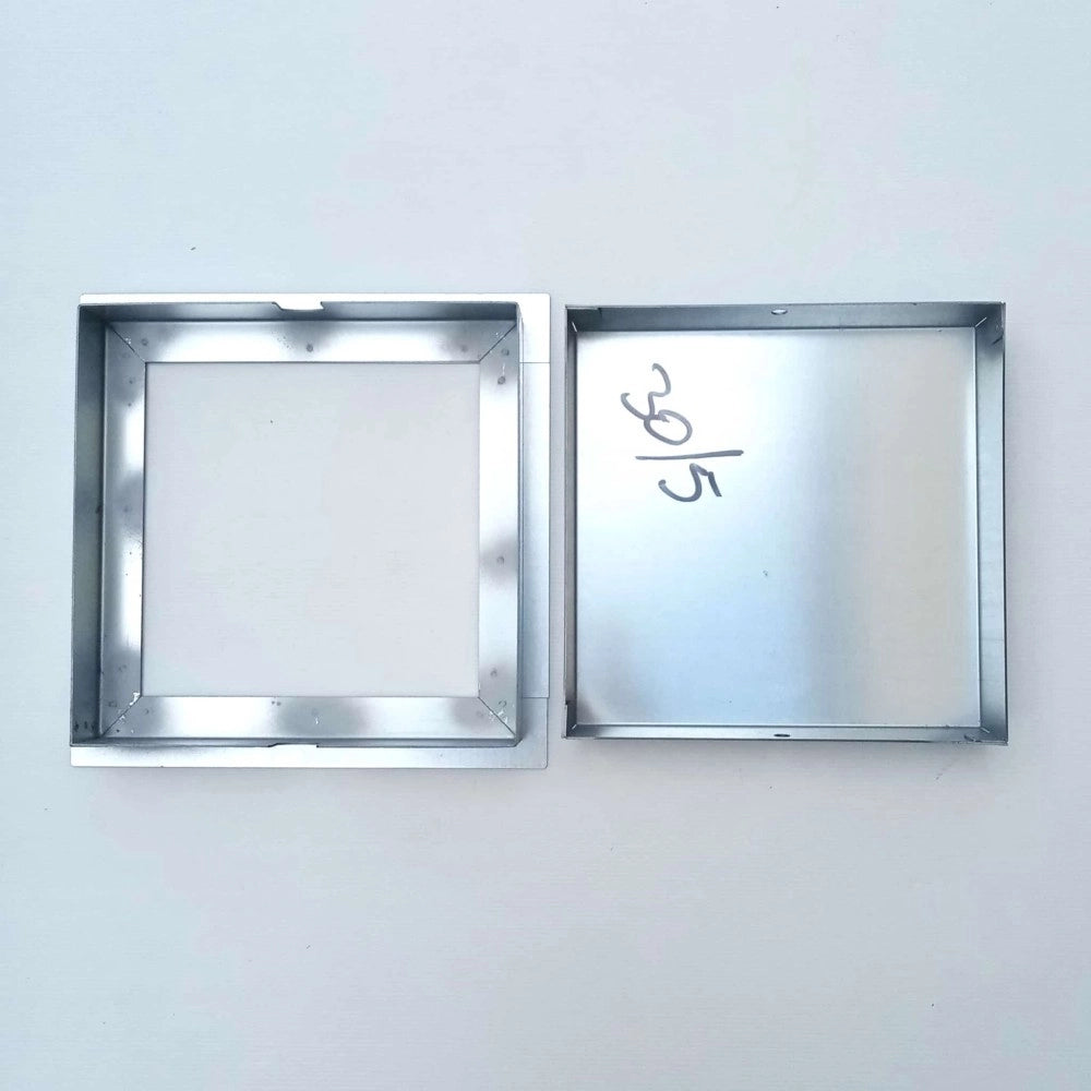 Sigillo 400 x 400 x h 50mm chiusino di lamiera zincata pesante da incasso