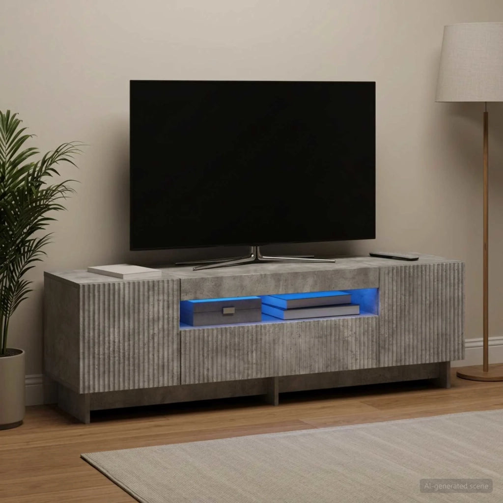 Mobile TV LED EDE 153 x 35 x 43 cm Grigio Cemento 896028
