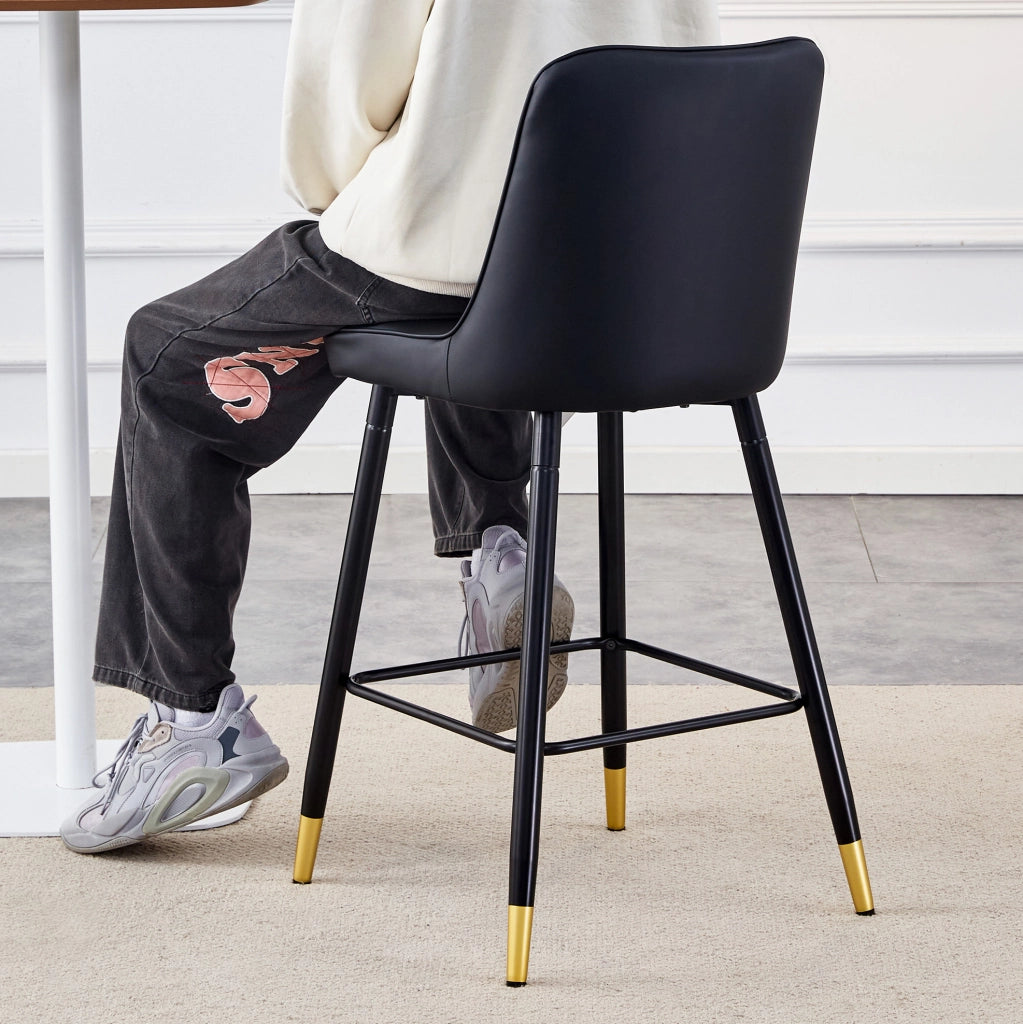 SGABELLI ALTI Set da 2 pezzi 100 cm PU nero e metallo