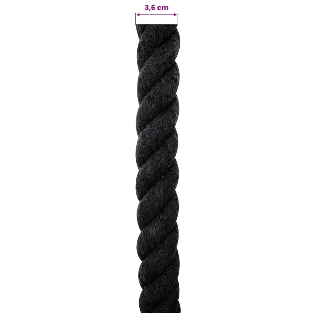 Corda di Cotone 36 mm 10 m Nero 100% Cotone 42011833